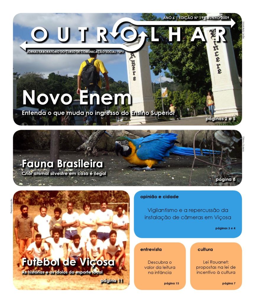 thumbnail of Jornal Outro Olhar – Ano 6 – Edição nº 19 – Junho 2009