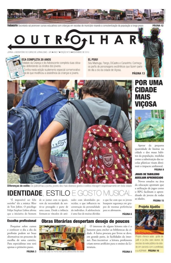 thumbnail of Jornal Outro Olhar – Ano 7 – Edição nº 24 – Novembro de 2010