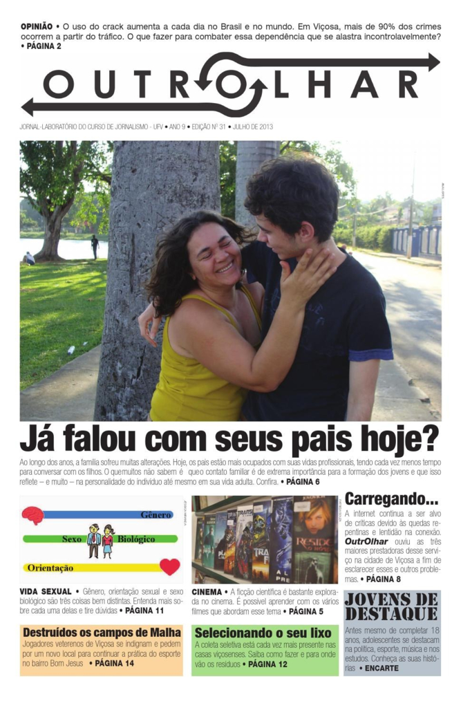 thumbnail of Jornal Outro Olhar – Ano 9 – Edição nº 31 – Julho de 2013